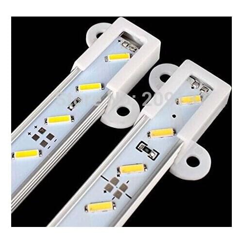Hard LED Strip 7020 SMD Cool Warm White Rigid Bar 0.5M 36leds LED Light With "u"Style Shell Housing With End Cap