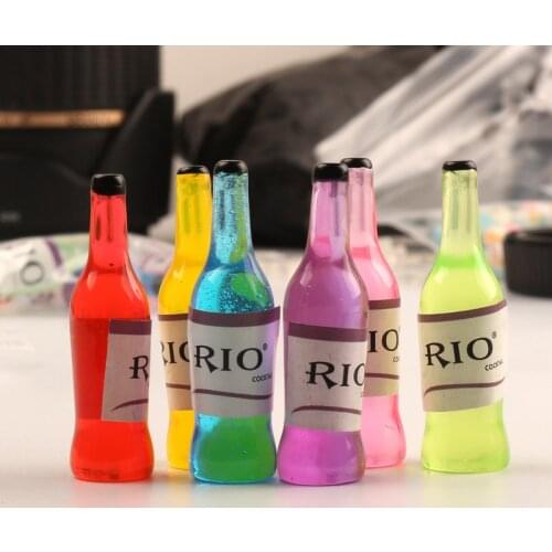 10Pcs Mixed Clear Resin Bottle Decoration Crafts Flatback Cabochon Embellishments For Scrapbooking Kawaii Cute Diy Accessories