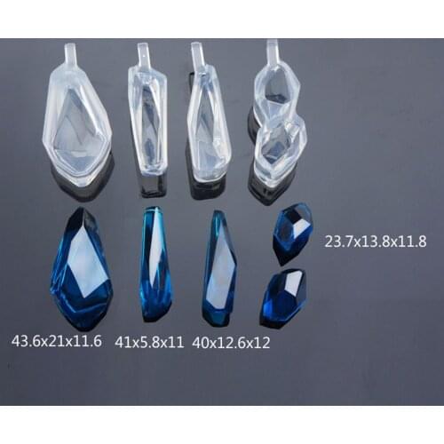 4 Pieces Assorted Shape Cabochon Silicone Earring Necklace Pendant Mold for Epoxy Resin Jewelry Making DIY Crafts