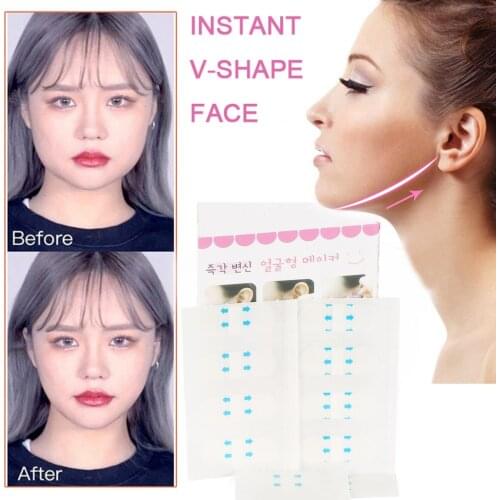 40Pcs/Set Waterproof Invisible Thin Face Facial Stickers Facial Line Anti-wrinkle Flabby Skin V-Shape Face Lift Tape For Face