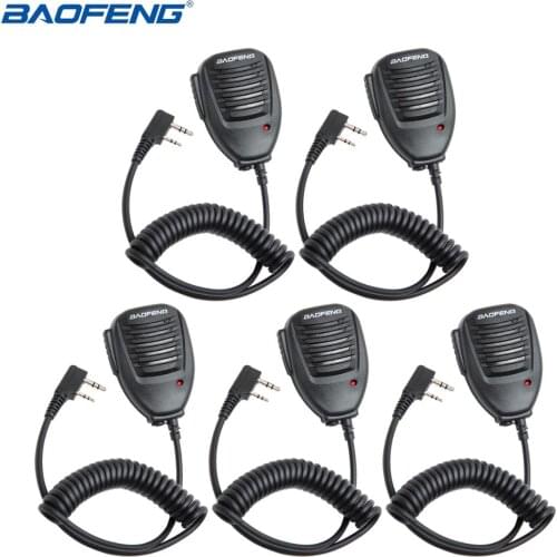 5pcs Original BaoFeng UV-5R Handheld Microphone Speaker Mic PTT for Baofeng UV-5R BF-888S BF-V9 UV-S9 Walkie Talkie Ham Raido