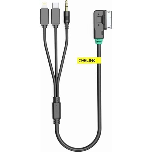 AUX Audio Cable 3 IN 1 MDI AMI MMI Interface Jack 3.5mm male cable for Audi A6L A8L Q7 A3 A4L A3 A4 A6 A5 A1 S5 Q5B6 B8 C6 B7 C7