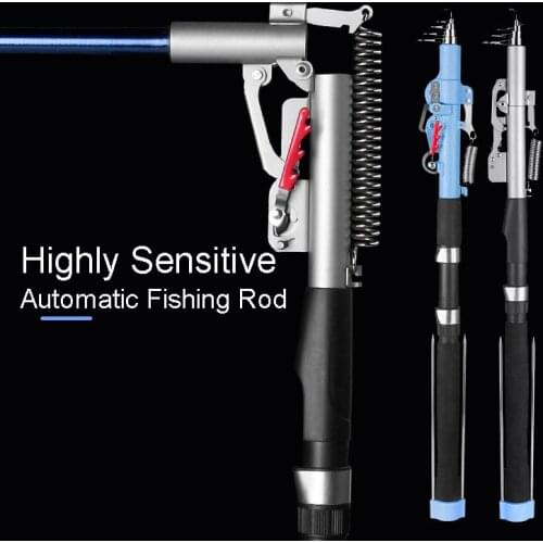 Automatic Spinning Rod 2.4M 2.7M Spring Fishing Pole Telescopic Distance Throwing Fishing Rod Sea Self-lifting Fishing Tackle