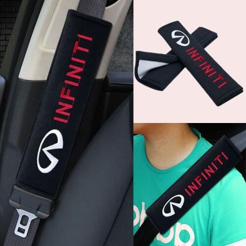 2pcs Car Safety Belt Seat Cover Auto Goods For INFINITI FX35 Q60 Q50 Q30 ESQ QX30 QX50 QX60 QX70 EX JX35 G35 G37 EX3 G20 FX37