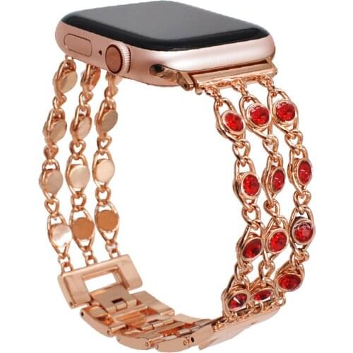 Diamond Watch Band Strap for Apple Watch 44mm 40mm 42mm 38mm Lady Women Watchband Bracelet for iWatch 6 5 4 3 2 1 Accessories