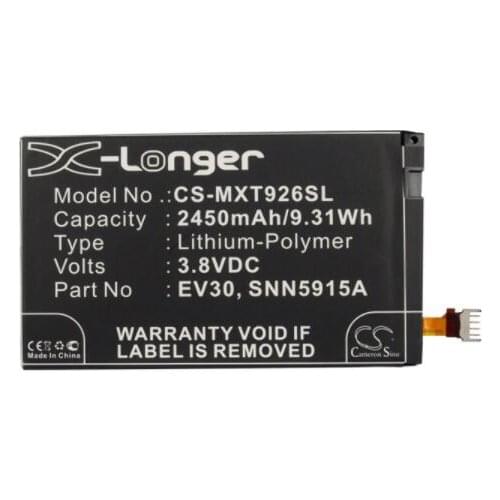 Cameron sino 2450mah battery for MOTOROLA DROID RAZR MAXX RAZR MAXX HD 4G XT916M XT925 XT926 EV30 SNN5915A SNN5915B