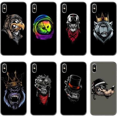 Black Biker animals Soft Phone Case For Samsung Galaxy A71 A70 A60 A51 A50 A41 A40 A31 A30 A20E A21S A12 A10 A7 A5 A3