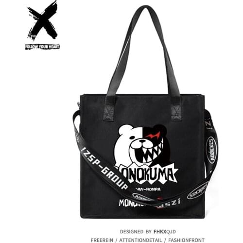 Danganronpa: Trigger Happy Havoc shopping bag All color printed canvas cotton shopper jute bag monokuma handbag bag
