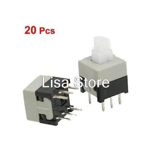 DC 30V 1A 6 Pin Momentary Electric Torch Push Button Switch 8.5x8.5mm