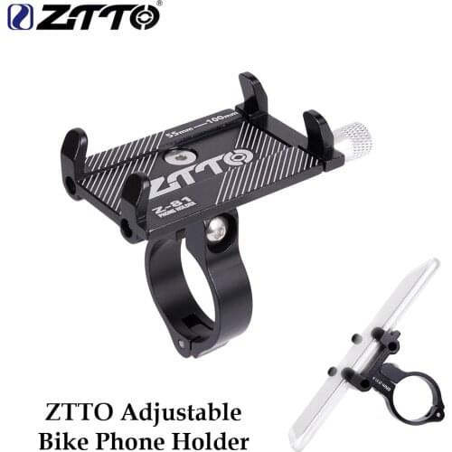 ZTTO Phone Holder Aluminum Alloy Universal Adjustable Bike Smartphone Holder Bicycle Handlebar Mount For Cycling Accessories