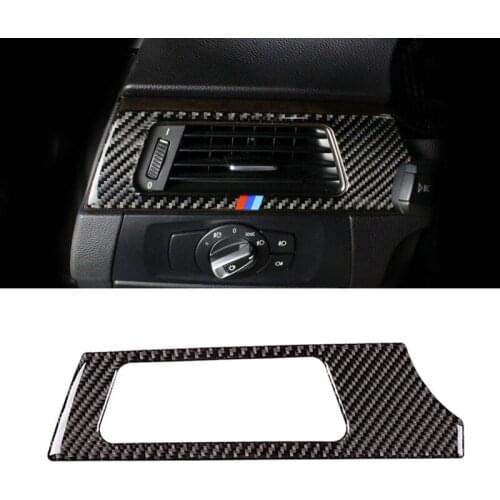 For BMW 3 Series E90 E92 E93 2005 - 2011 2012 Carbon Fiber Car Interior Left Driver Side Air Conditioner Outlet Vent Cover Trim
