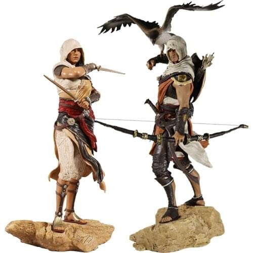28cm Creed Origini Bayek Aya PVC Action Figure Collectible ModelToys Gifts Brinquedos