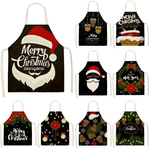 Christmas theme black pattern Apron for children kids apron For home and kitchen alpaca customizable apron aprons for women