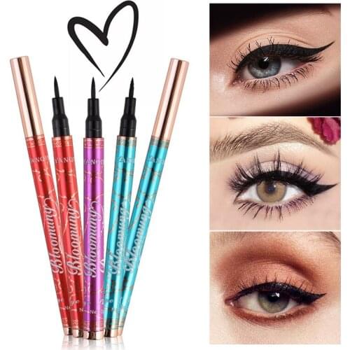 Hot Selling Yanqina 8659 Cool Black Three-Color Appearance Waterproof Eyeliner Wholesale Not Smudge Makeup Gift for Girl
