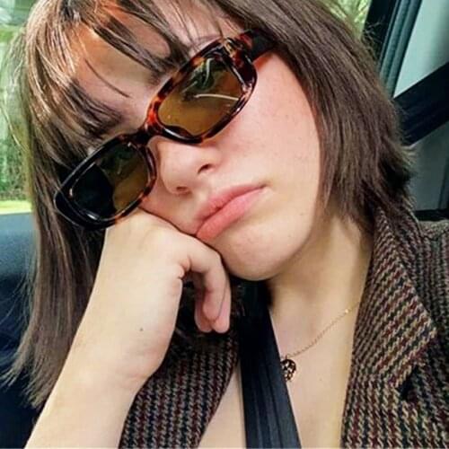 HKNA 2021 Square Sunglasses Women Fashion Rectangle Glasses Women/Men Eyewear For Female Fashion Vintage Colorful Gafas De Sol