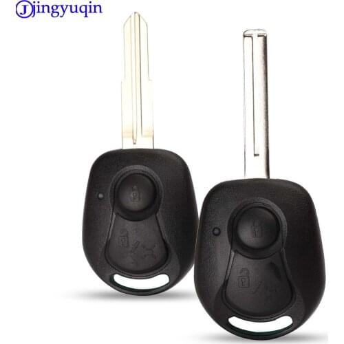 Jingyuqin 10pieces/lot Remote Key Case Styling Blank For Ssangyong Actyon Kyron Rexton Shell Cover Fob 2 Buttons Uncut