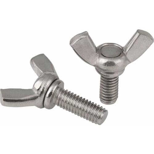 M4 M5 M6 M8 M10 DIN315 Butterfly Wing Screws Thumb Screws Wing Bolts Carbon Steel Zinc Plated Claw Hand Tighten Screws Bolts