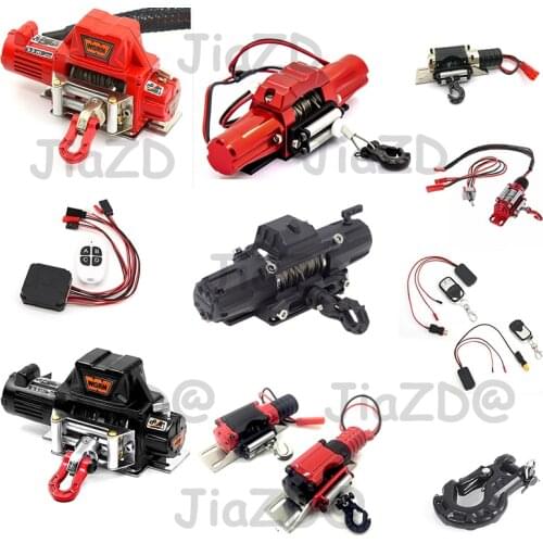 Metal Automatic Winch Wireless Remote Controller System for 1:10 RC Crawler Car Axial SCX10 90046 Traxxas TRX4 Redcat Tamiya W09