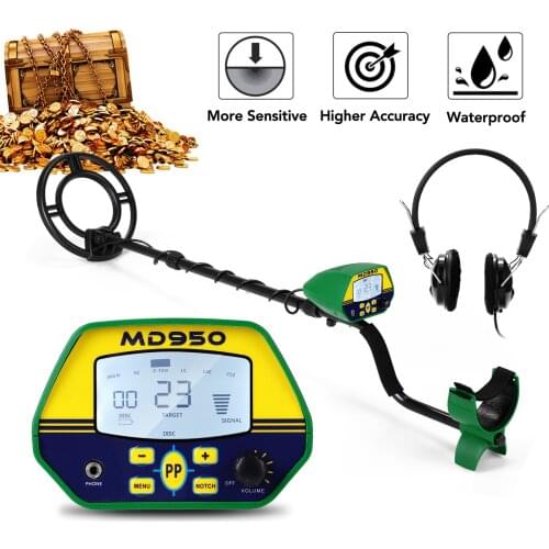 MD950 10 Inch Waterproof Search Coil LCD Screen Metal Detector Easy Installation High Sensitivity High Accuracy Metal Finder