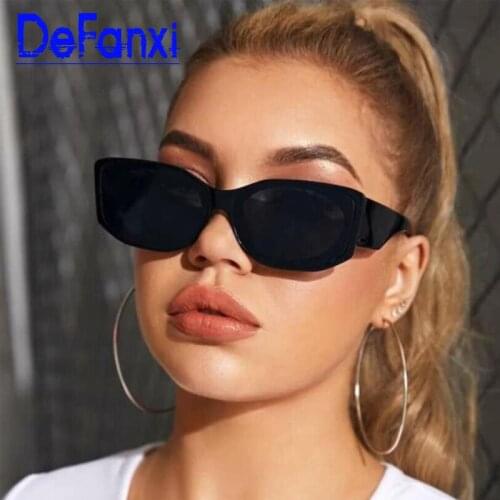 Cute Black Designer Sunglasses Women High Quality Small Square Glasses Ladies Luxury Shades Vintgae Mens Glasses lentes