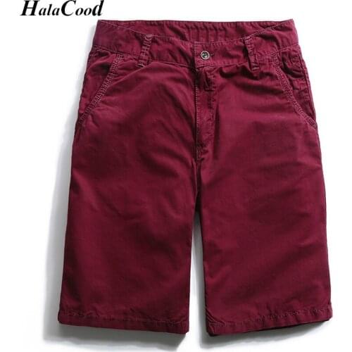 HALACOOD 2018 New Casual Shorts Men Brand Clothing Summer Breathable Shorts Male Top Quality Stretch Straight Solid Shorts Fat