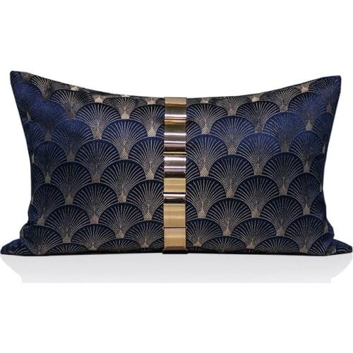 LAN JINGZE European Printed Decorative Cushion Cover Set For Living Room Sofa Pillowcase Metal Home Decor Waist Pillow Cover
