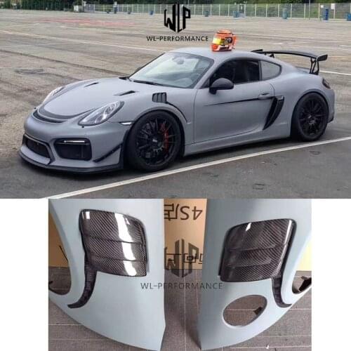 RS Style Carbon Fiber / FRP Unpainted Auto Car Wheel Arch Front Side Fender Flare Car Styling For Porsche 981 911 781 Body Kit