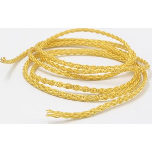 New Earphones 7N Gold Silver Mixed Plated Upgrade Headphone Cable DIY 8 Core Bulk Cables for HiFi Audio Amplifier CD Player