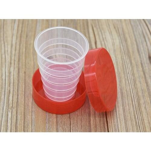 200pcs/lot Fast shipping Portable Travel Cup Retractable Folding cups Mini Telescopic Collapsible Outdoor cup random colors