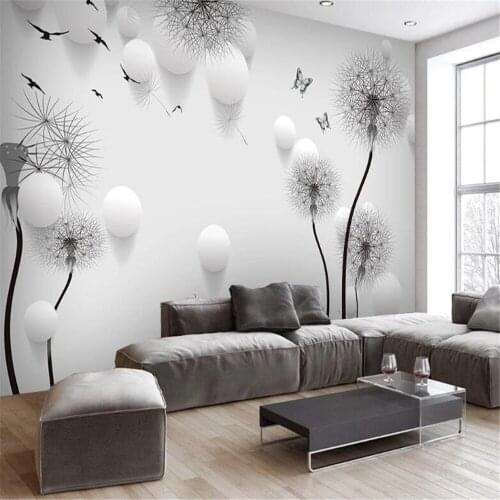 Milofi custom wallpaper wallpaper non-woven modern dandelion three-dimensional background wall large mural photo wall
