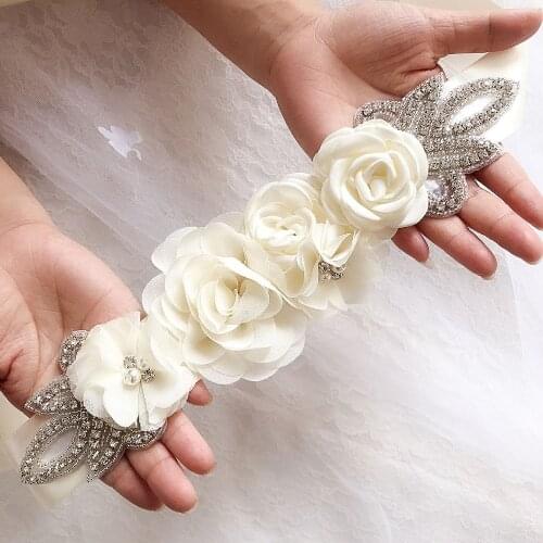 Handmade Flowers Bridal Belt and Sash Wedding Dress Belt Accessories for Bridemaid