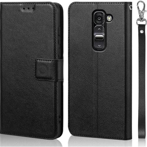 Luxury Flip Case for LG G2 Mini D620 D618 Cover Original Book Design Leather Phone Coque Wallet Capa Stand With Strap Holders