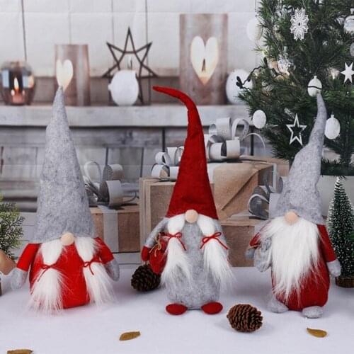 Christmas Gnomes Plush Decoration Christmas Handmade Decor Table Gnomes Decor Ornaments Christmas Party Home Decor