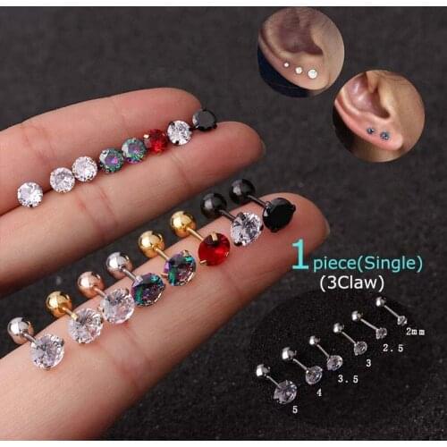 1piece 3claws Tragus Earrings Cartilage Daith Tragus Helix Piercing Stainelss Steel