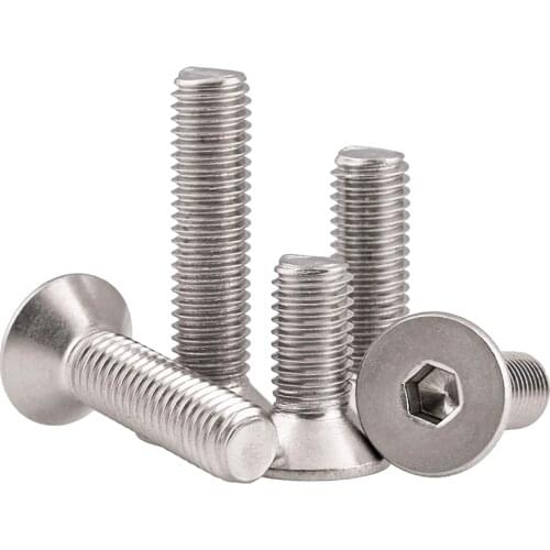 1-5Pcs DIN7991 M5 M6 M8 M10 316 Stainless Steel Hexagonal Countersunk Head Screw Flat Head Screw