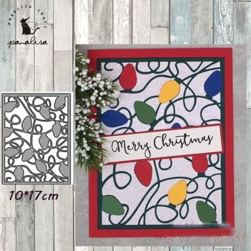 Panalisacraft Christmas Festival light Card Metal Cutting Dies And Stamps cut die scrapbooking Album Paper Card Craft Embossing