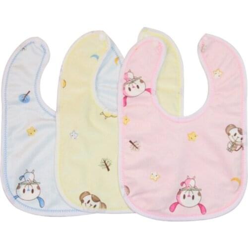 U-shaped Baby Saliva Towel Waterproof Anti-spitting Milk Children Cartoon Eating Bib - Random Colors