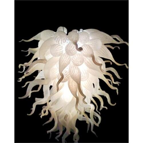 Contemporary Design Popular White Color 100% Mouth Blown Glass Style LED Chandeliers