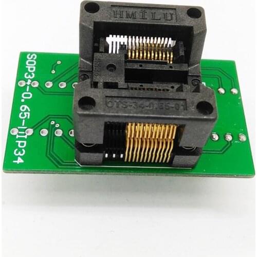 SSOP24 TSSOP24 IC Test Socket ots24(34)-0.65-01 programming Socket IC body size 5.3-5.7mm Wholesale available ZIF adapter