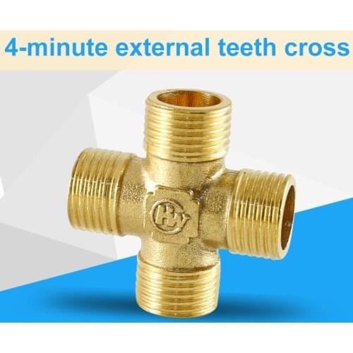 External Teeth 4 Points 1/2 Full Copper Cross Four-Way Hardware Tools Accessories J2Y