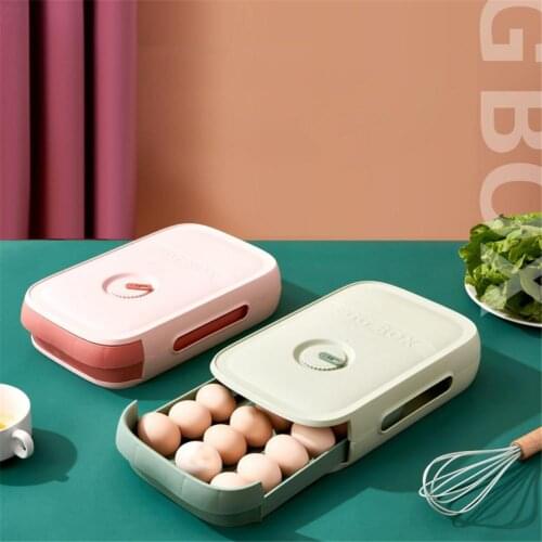 Drawer Egg Storage Box Save Space Portable Home Kitchen Storage Food Container