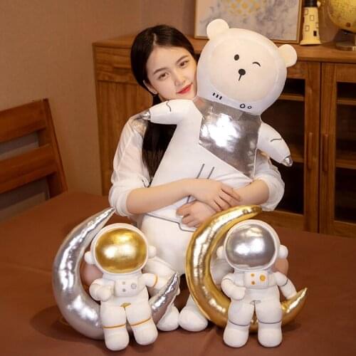 1PC Cute Space Astronaut Plush Toys Lovely Aerospace Bear Dolls Stuffed Soft Animal Toys Pillow for Children Boys Baby Gifts