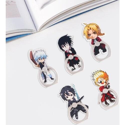 1pcs Cartoon Animation Cute Cool Character Mobile Phone Holder Ring Buckle Car Shooting Good Help Finger Ring Buckle