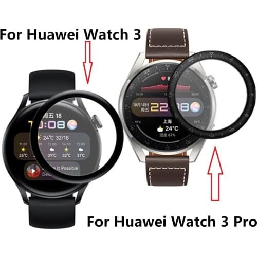 2Pcs For Huawei Watch 3 Smart Watch Protector Film 3D Soft Film For Huawei Watch 3 Pro Tempered Glass Soft TPU Protective Film