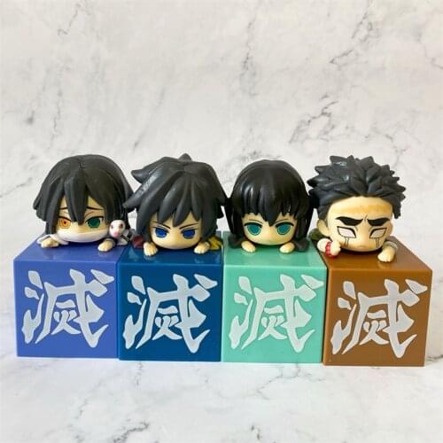 Anime Kimetsu No Yaiba Kochou Shinobu Demon Slayer Action Figure Kamado Tanjirou Kamado Nezuko Lying On The Box Figurine Toys