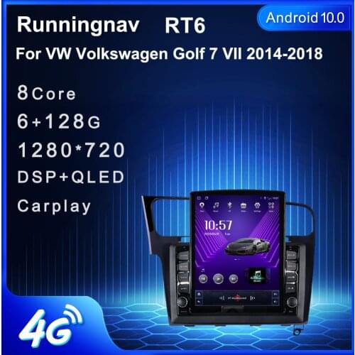 9.7" Android 10.1 For VW Volkswagen Golf 7 VII 2014-2018 Tesla Type Car Radio Multimedia Video Player Navigation GPS RDS