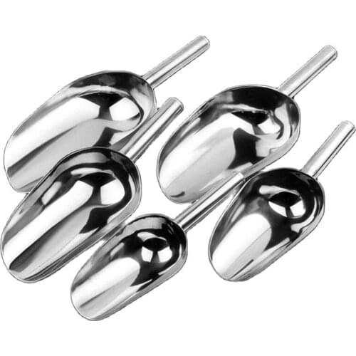 Candy Bar Buffet Commercial Scoops Bar Stainless Steel Home Ice Scooper Shovel Food Flour Candy Scoop Ice Scraper 8-13 inch