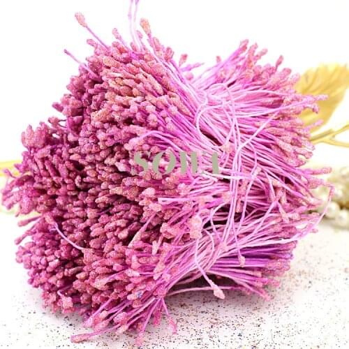 Free Shipping 3mm Light Rose Floral Glitter Stamen Pistil (800pcs/Lot) Cake Decorating Craft DIY Wholesale and retail
