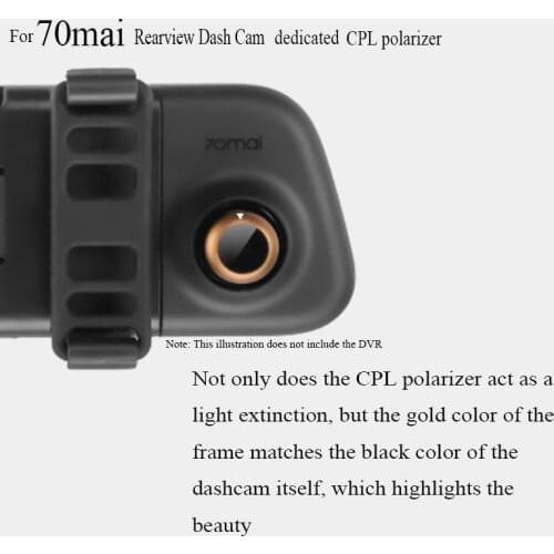 For 70mai Mirror Car Recorder Stream Media Car DVRDedicated lens polarizer,Car 70mai Rearview Dash Cam CPL Anti-reflective filte