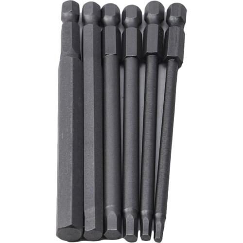 Professional 6pcs/set 100mm Alloy Steel Slotted Phillips Screwdriver Bits Straight Cross Head Batches Hand Tools